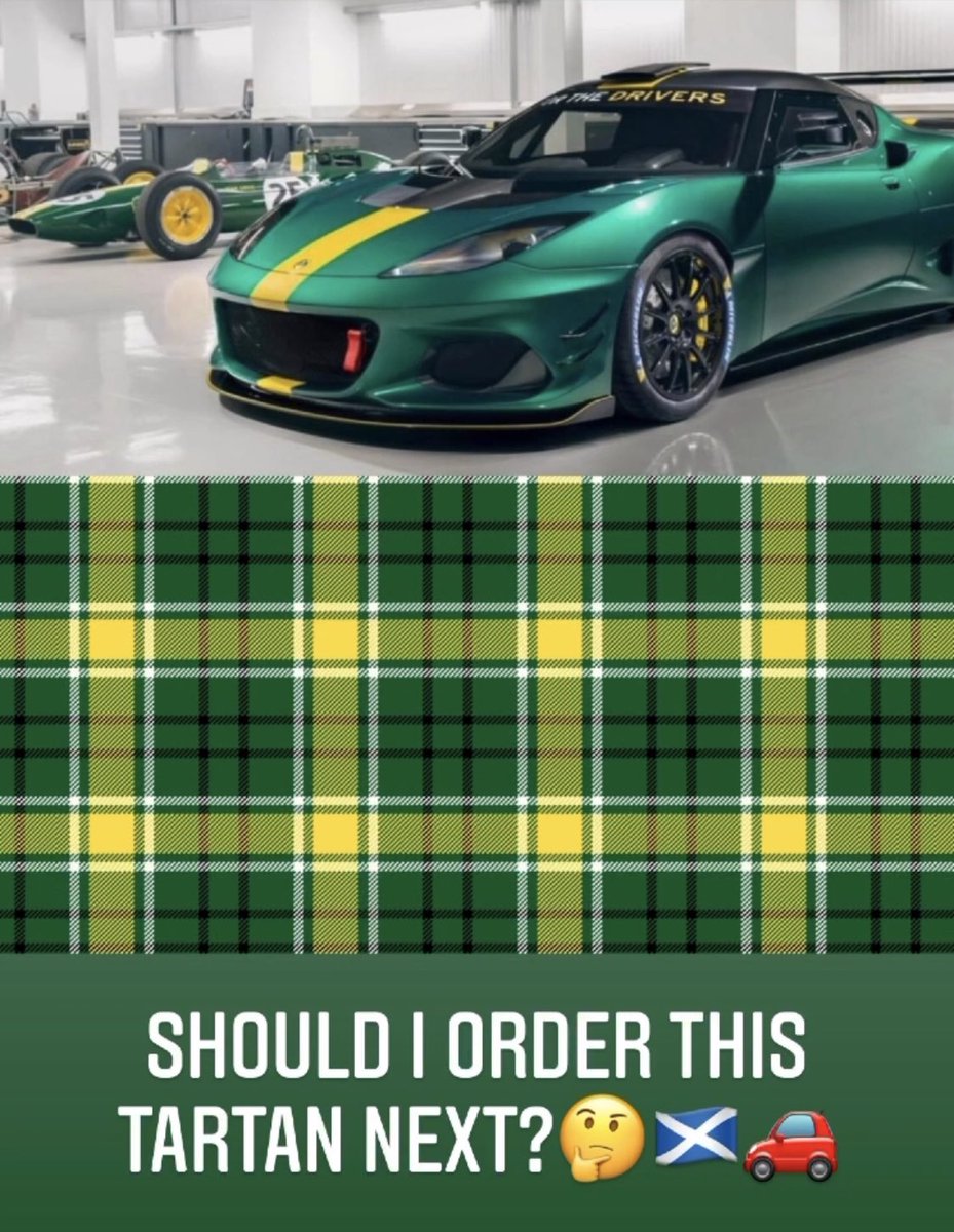 SOLM_Tartans's tweet image. If there is one car company and one SOLM tartan I’d really love to see together it has to be @lotuscars and Spirit of Le Mans (Grand Prix)
#addlightness #applytartan #solm #grandprix #lotus