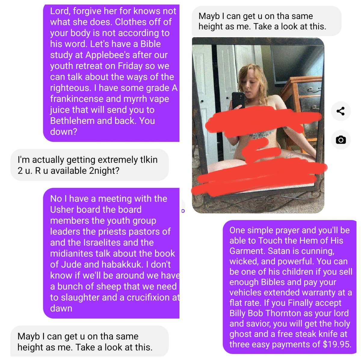 AutisticDad23's tweet photo. On this episode of how we scam the scammers on phone numbers we don't recognize. #imgoingtohellforthis https://t.co/djVjEcWHUF