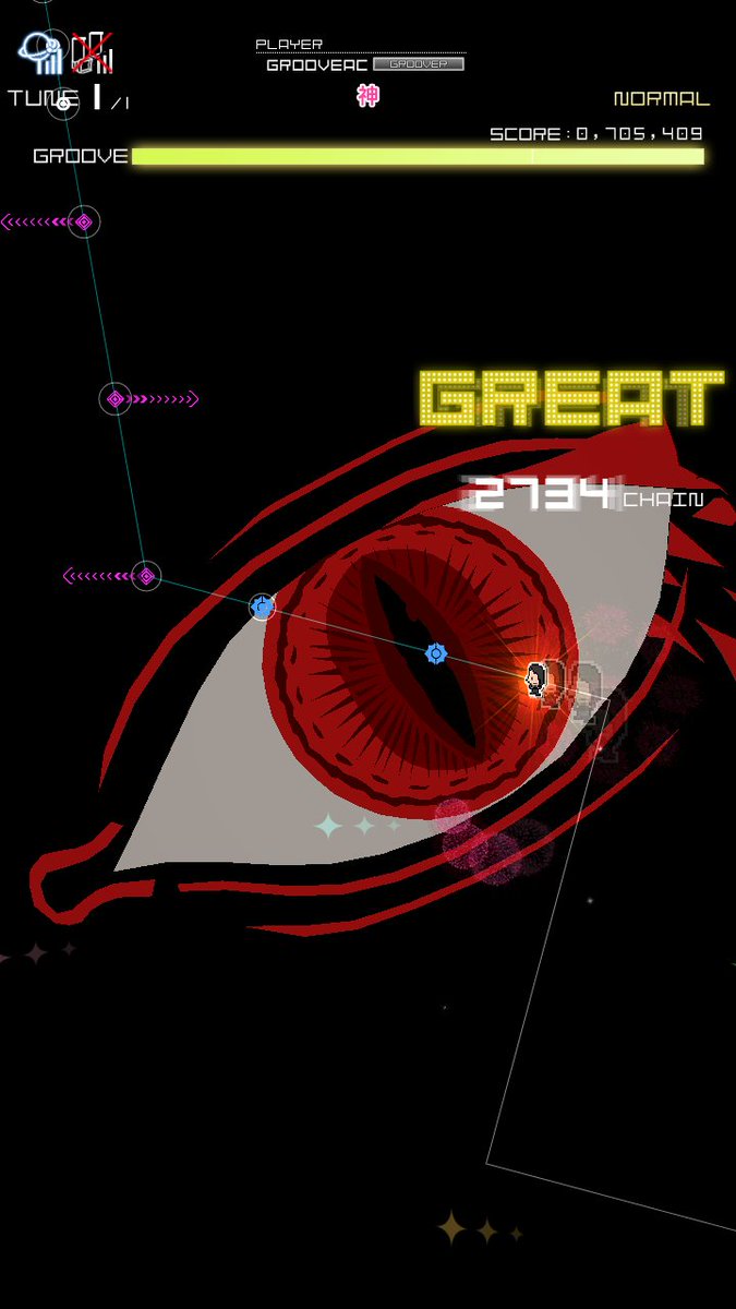 【グルーヴコースター（アーケード版）】
『闘神祭2021 REVENGE』の決勝戦楽曲
「神」/DJ Myosuke vs MASAKI（オリジナル）
が配信中🔥🔥🔥

詳細▶️groovecoaster.jp/news/17322.html
➡️<a href="/groove_coaster/">グルーヴコースター🎧GROOVE COASTER公式</a>

#今日のタイトー #グルコス