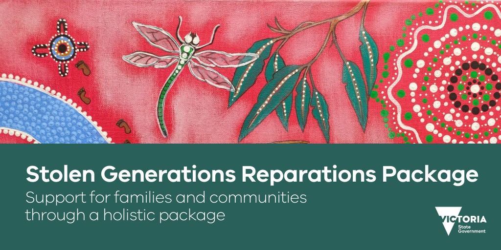 FPSR_VicGov on Twitter: "The Victorian Stolen Generations Reparations Package is now open for applications. The Package will help address the and suffering caused by the forced removal of Aboriginal children from