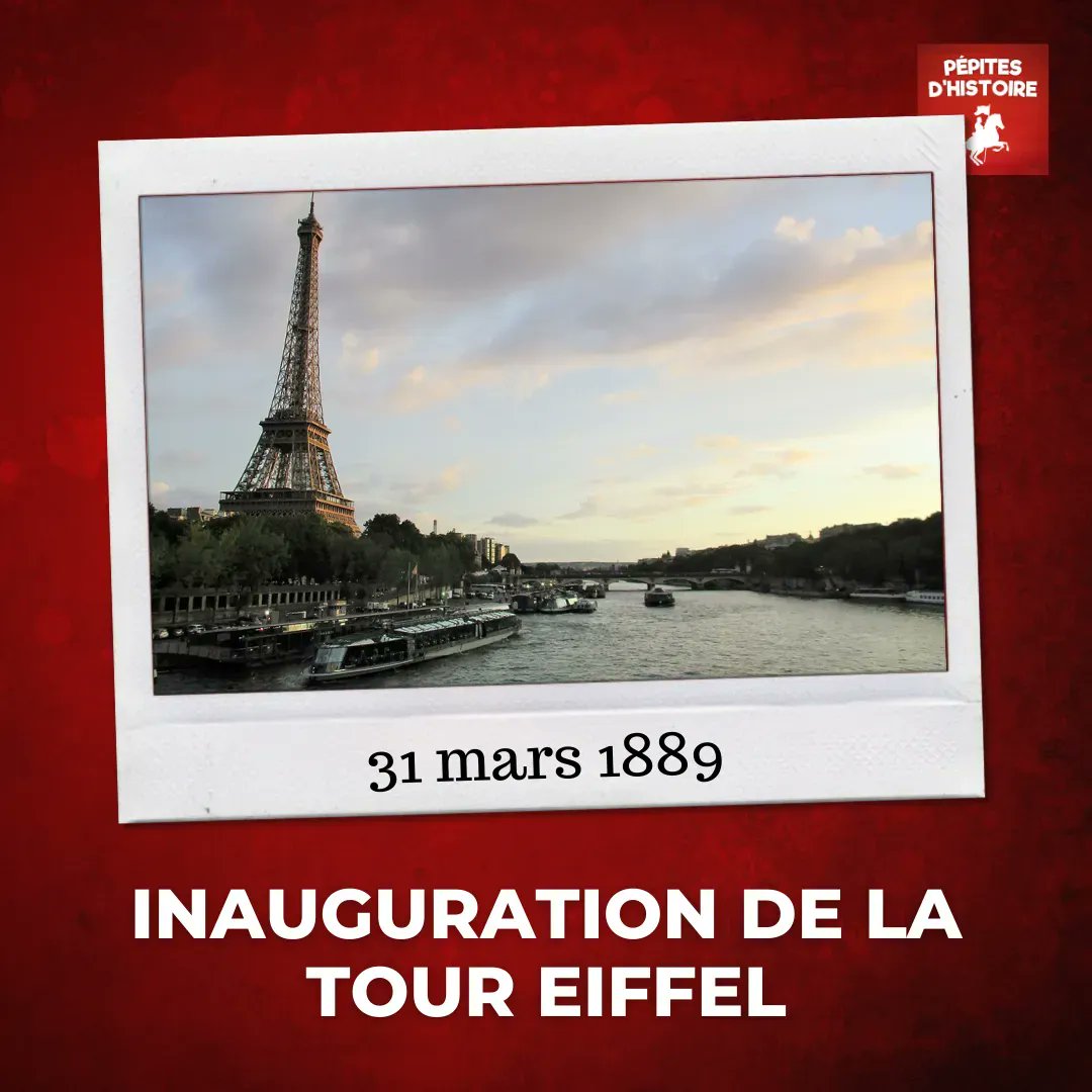 JOYEUX ANNIVERSAIRE 🎂 Inaugurée le 31 mars 1889, la #TourEiffel fête ses 133 ans. Haute de 324m, la Dame de fer a été imaginée par Gustave Eiffel pour l'exposition universelle de #Paris. Depuis, elle est devenue l'un des symboles de la France 🇫🇷