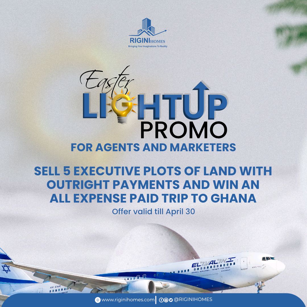 riginihomes's tweet photo. This is a special invite to anyone who is interested in becoming an agent. This offer is Open to staffs and non staffs.
All you need to do is sell 5 executive plots of land in  our top locations
Arepo, Ajah, Denro, Epe, Ofada and Ibeju Lekki.

#easterlightup https://t.co/u5hm3viQ0c