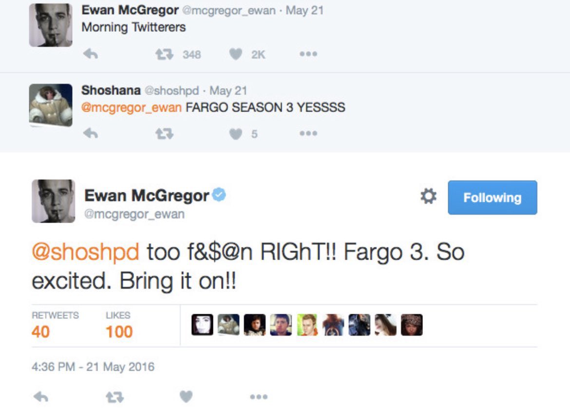 Happy birthday to Ewan McGregor, the most famous person to swear at me on message.   