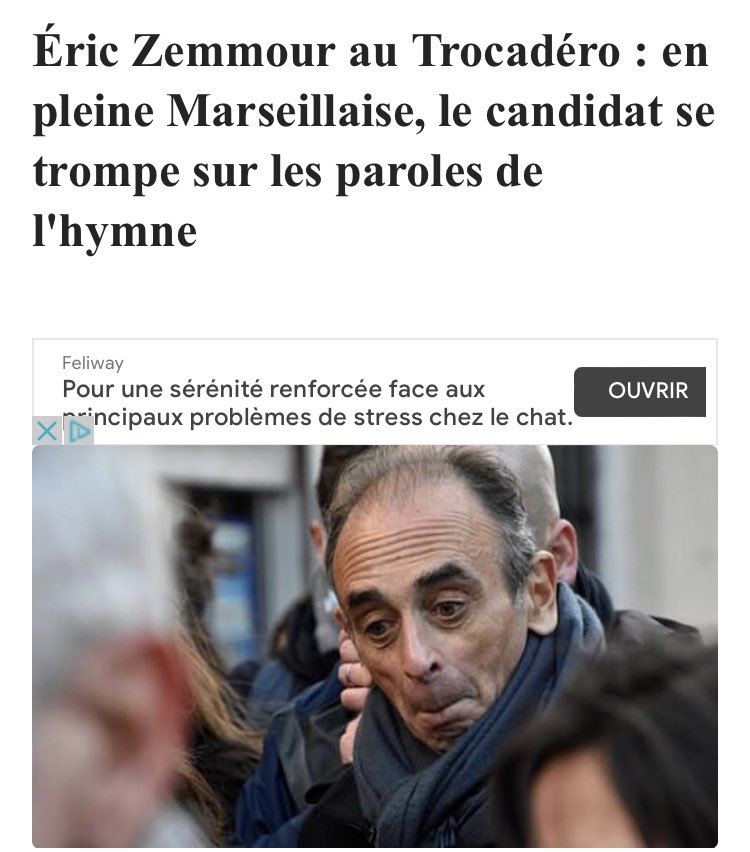 MARCLANDES40's tweet photo. Notre mou du genou national @ZemmourEric non seulement a les portugaises ensablées.. non seulement à des problèmes avec ses lunettes.. voilà maintenant qu’il a des trous de mémoire  et oublie les paroles de la Marseillaises !! Ça devient quand même inquiétant !! https://t.co/T14ujWpk8i