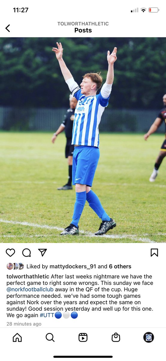 Huge QF against Nork on sunday Lets go! #UTT 🔵⚪️🔵<a href="/LDistrictSunday/">L&DSFL</a>