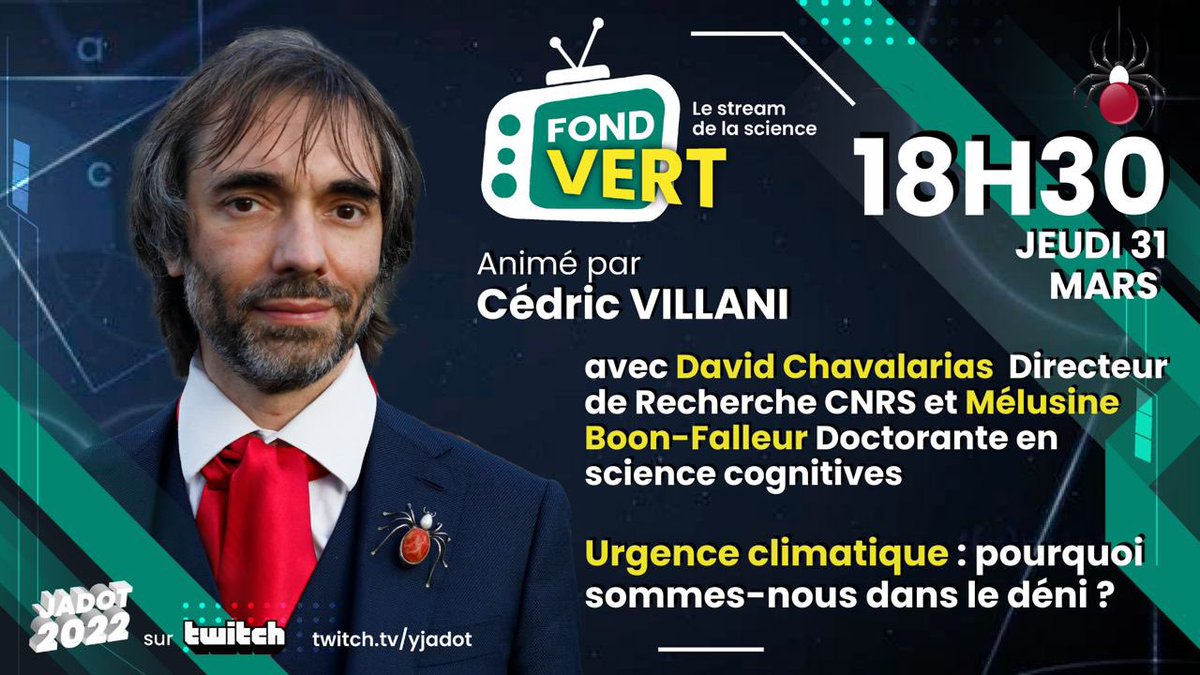 RDV à 18h30 avec <a href="/chavalarias/">David Chavalarias</a> et <a href="/BoonFalleur/">Mélusine Boon-Falleur</a> ⏩ twitch.tv/yjadot