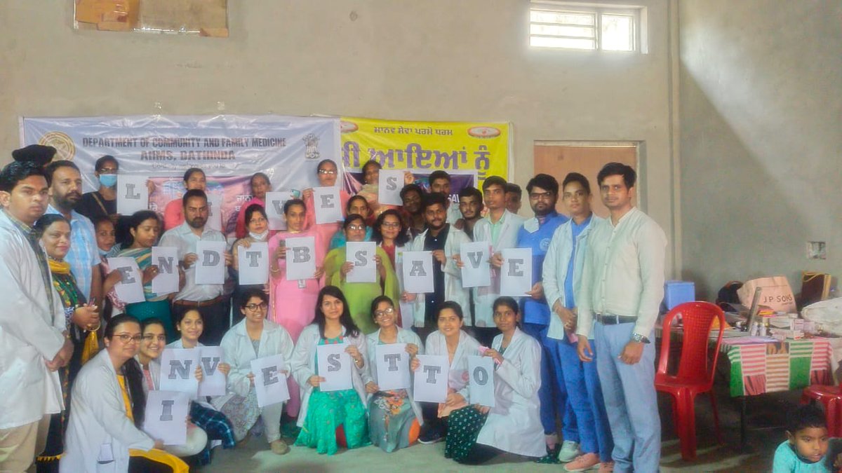 AiimsBathinda's tweet photo. AIIMS Bathinda in collaboration with District NTEP Cell, Bathinda, observed the World TB Day on 24th March, 2022 by organizing awareness program.
#AIIMSBathinda #AIIMS #WorldTBDay2022 #departmentofCFM https://t.co/zFxbfQ6fPs