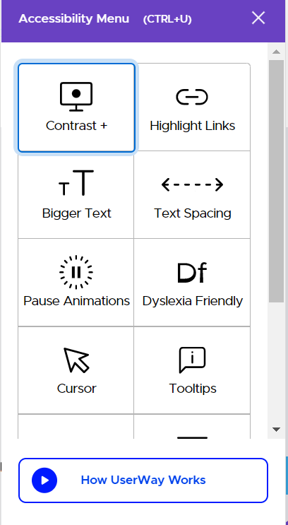 Did you know that we have an Accessibility menu on our website? 
We want to make your experience as easy as possible to navigate through our website to get what you need! 
UserWay.org makes that possible for us! 💙