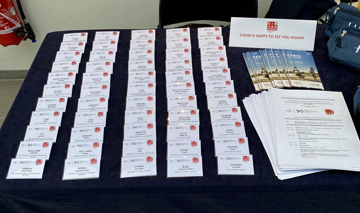 EIASM_org's tweet photo. Such a great feeling to have the first onsite workshop in a long while. @EIASM_org thanks Georg Wernicke @herman08015 and #HECParis for organising the Top Management Teams workshop with us for a second time after having to cancel it in 2020. #tmt_22 #EIASMworkshop https://t.co/WAkdH3MALH