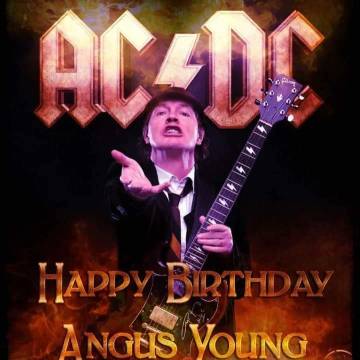 Happy birthday Angus Young  