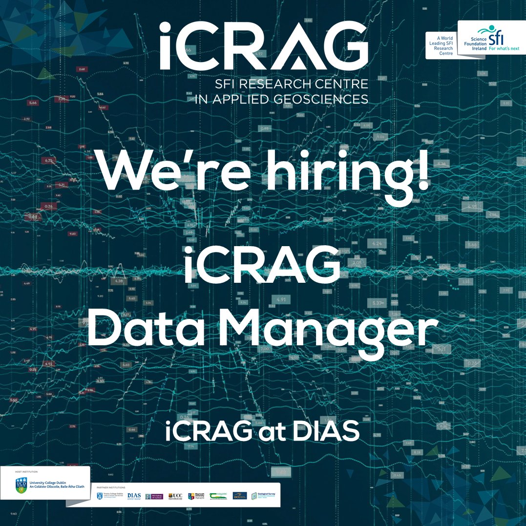We're hiring! Are you interested in data management? We are seeking a Data Manager based at <a href="/dias_geophysics/">DIAS Geophysics</a>. Details: icrag-centre.org/about-us/vacan… Closing date 8 April #data #infrastructure #metadata