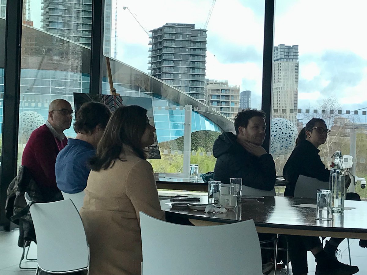 UCLEast's tweet photo. It's getting real now! The first of our #UCLEast staff inductions at #EastBank, against the backdrop of our fabulous new @UCL campus in the Olympic Park. https://t.co/XAhHy4bLme