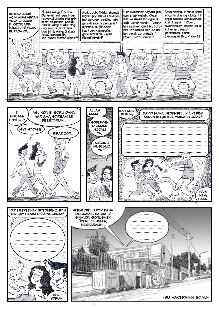 dün lise 3'lere şöyle bi felsefe yazılısı yaptım.