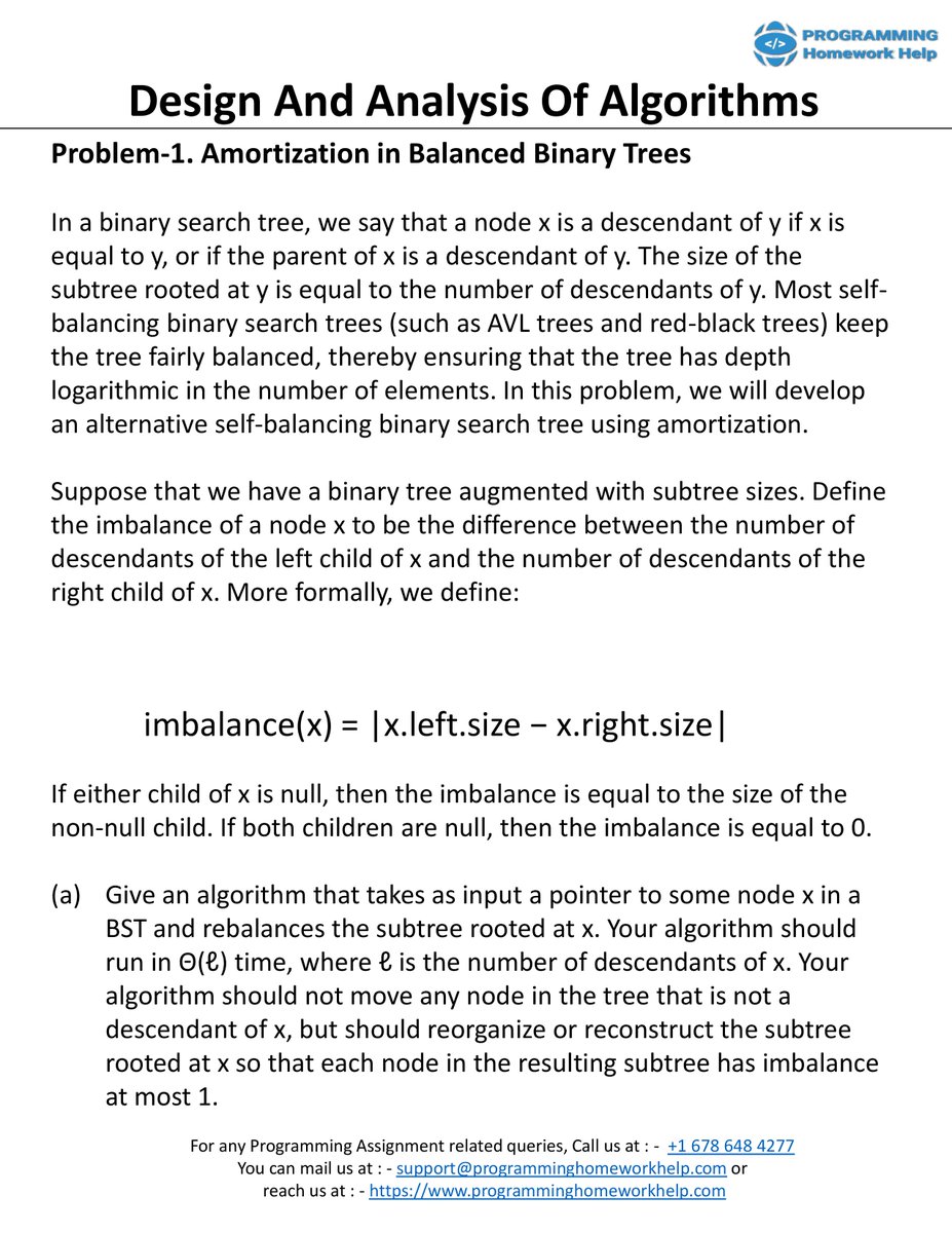 ProgrammingHom1's tweet image. I am Briteny. I am an Algorithm Homework Expert at programminghomeworkhelp.com. I hold a Ph.D. in Programming from Glasgow University UK. I solve assignments related to Algorithms. To see the full assignment Visit behance.net/gallery/140657…
#ProgrammingHomeworkHelp