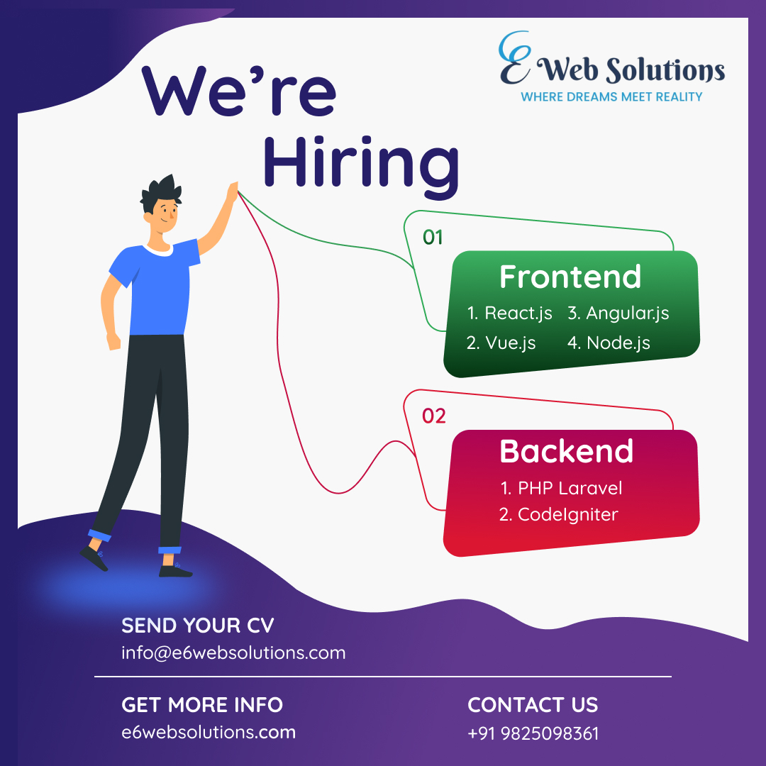 E6Websolutions's tweet photo. We are looking for a Fullstack Developer with 3+ years of exp.
Interested candidates share your CV at info@e6websolutions.com 
#frontend #backend #developer #programming #coding #webdeveloper #webdevelopment #webdesign #code #frontenddeveloper #programmer #web #php #reactjs https://t.co/m7nv4fB4AZ