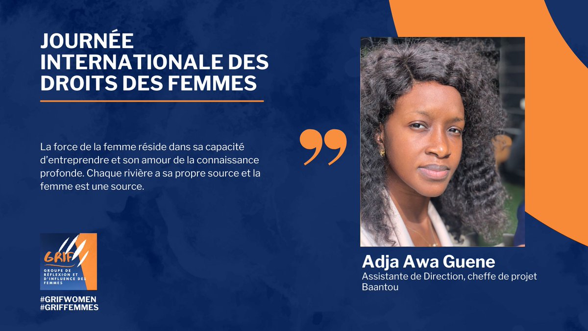 Chère Awa <a href="/Femme_LeaderG/">Adja Awa Guene</a>, Comment investir, selon vous, plus de jeunes femmes entre 25 -35 ans dans les luttes féministes pour les #DroitsdesFemmes?

<a href="/GuineeBuzzTV/">GuineeBuzzTV</a> <a href="/dieretou/">Di</a> <a href="/wafrica_ong/">WAFRICA (Women of Africa)</a> <a href="/pnudguinee/">PNUD Guinée</a> <a href="/unfpaguinee/">unfpa guinee</a> 
#GrifFemmes
#IWD2022
#dismoiton8mars
#StopAuxPrejuges