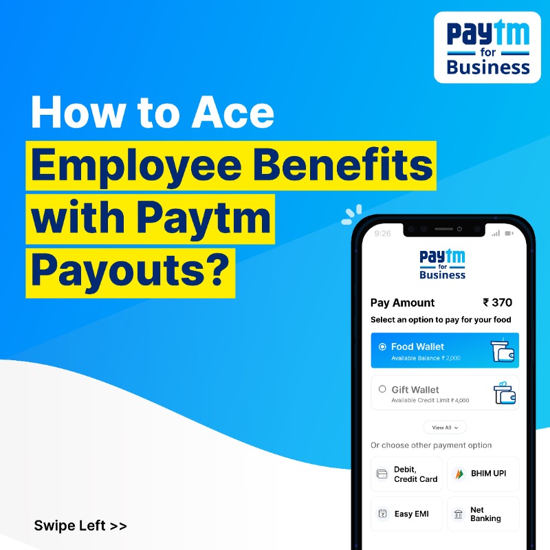 PaytmBusiness's tweet photo. Paytm Employee benefits is loaded with features that make payment disbursals smooth and stress-free.
Swipe to find out >>
#PaytmPayouts #EmployeeBenefits