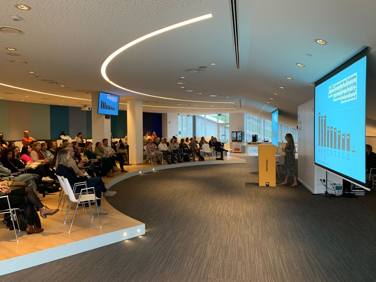 HootBusiness's tweet photo. @DominiquesView hitting the stage at our #WeKnowSocial event at the Corda Campus in Hasselt! Fantastic to see so many of you joining us today ๐คฉ https://t.co/TKXBT8ao03