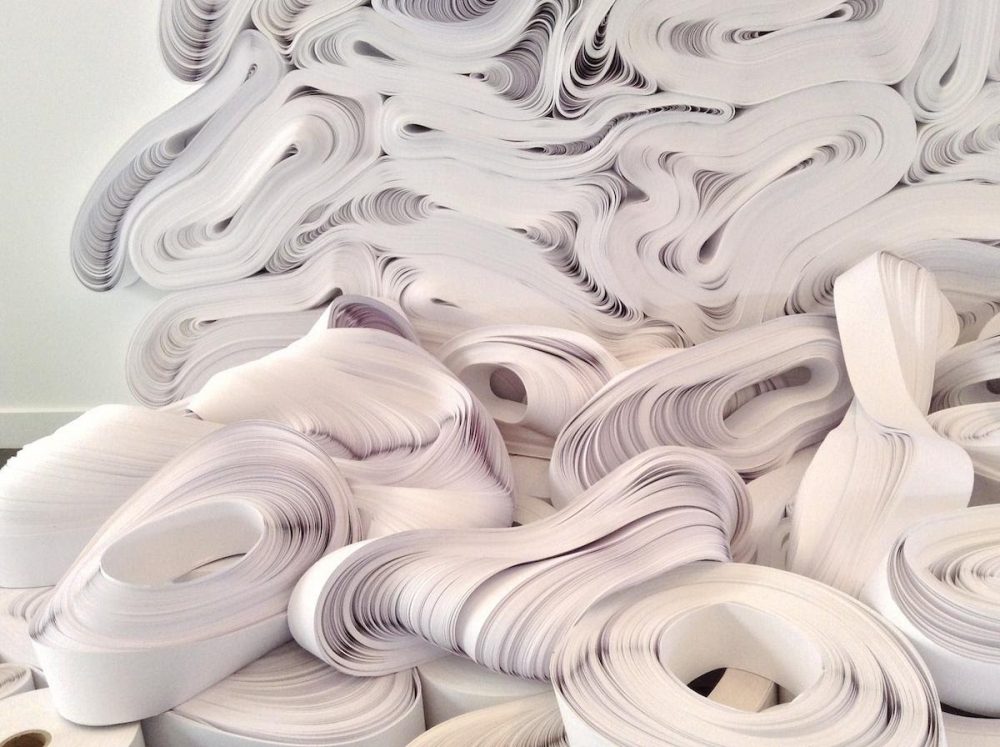 Celebrating women #IWD2022. Korean artist Jae Ko (@jae_ko_) works to transform everyday recycled paper into phenomenal sculptural objects and immersive installations that evoke topography and movement.

#CollectiveCreativity #jaeko #madeoutofwhat #moow #letstalktrash