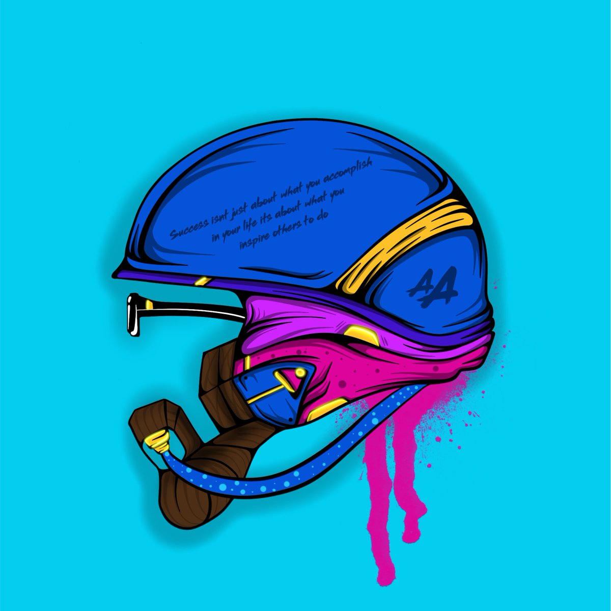 item19nft's tweet photo. Who is excited for the next stage of our project.. Just look at the 1.1 designed by @StuvassiNft specifically for @1S0L0 check out the glasses, the beard, the quote and the A A😍

Every helmet will be 1.1 and is inspired by our community and our likes

#NFT #NFTartists #NFTs https://t.co/GF2gN44BYZ