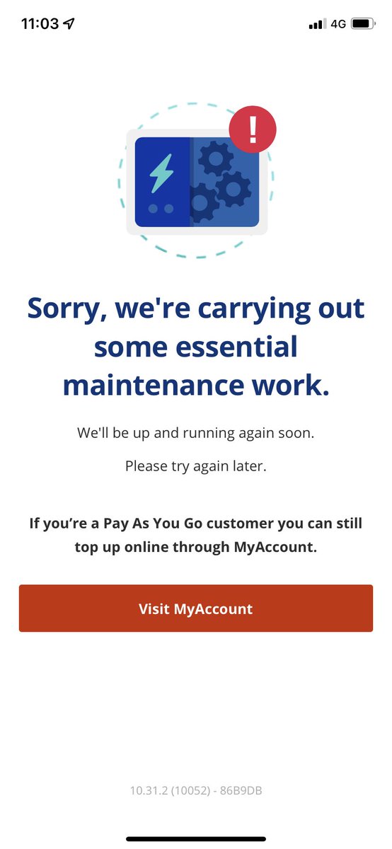 Sgwarnnog's tweet photo. @edfenergy ‘s app right now. Coincidence ? I think not! #MeterReadingDay https://t.co/ve0c3ZLqBa