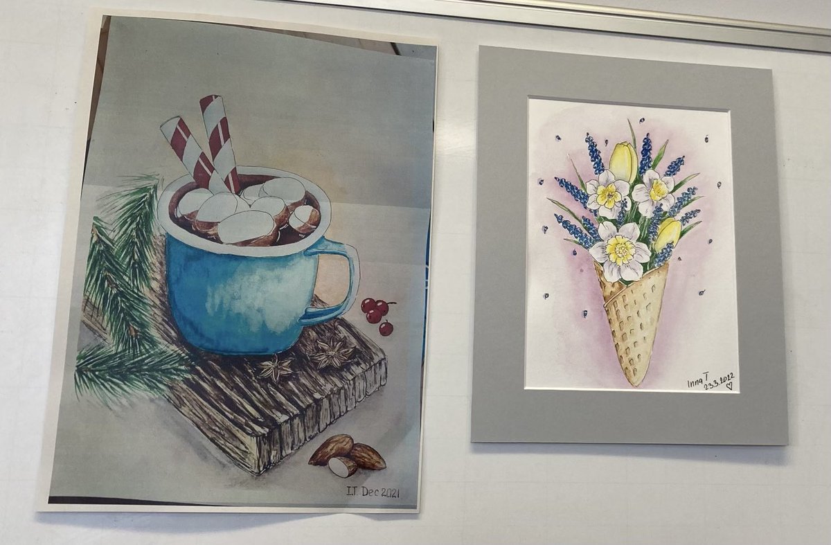 cloughmannhs's tweet photo. Lovely artwork on my wall from one of our very talented Speciality Doctors 💐

 @myobstetrician @WHHNHS https://t.co/dDxC4Y9sQK