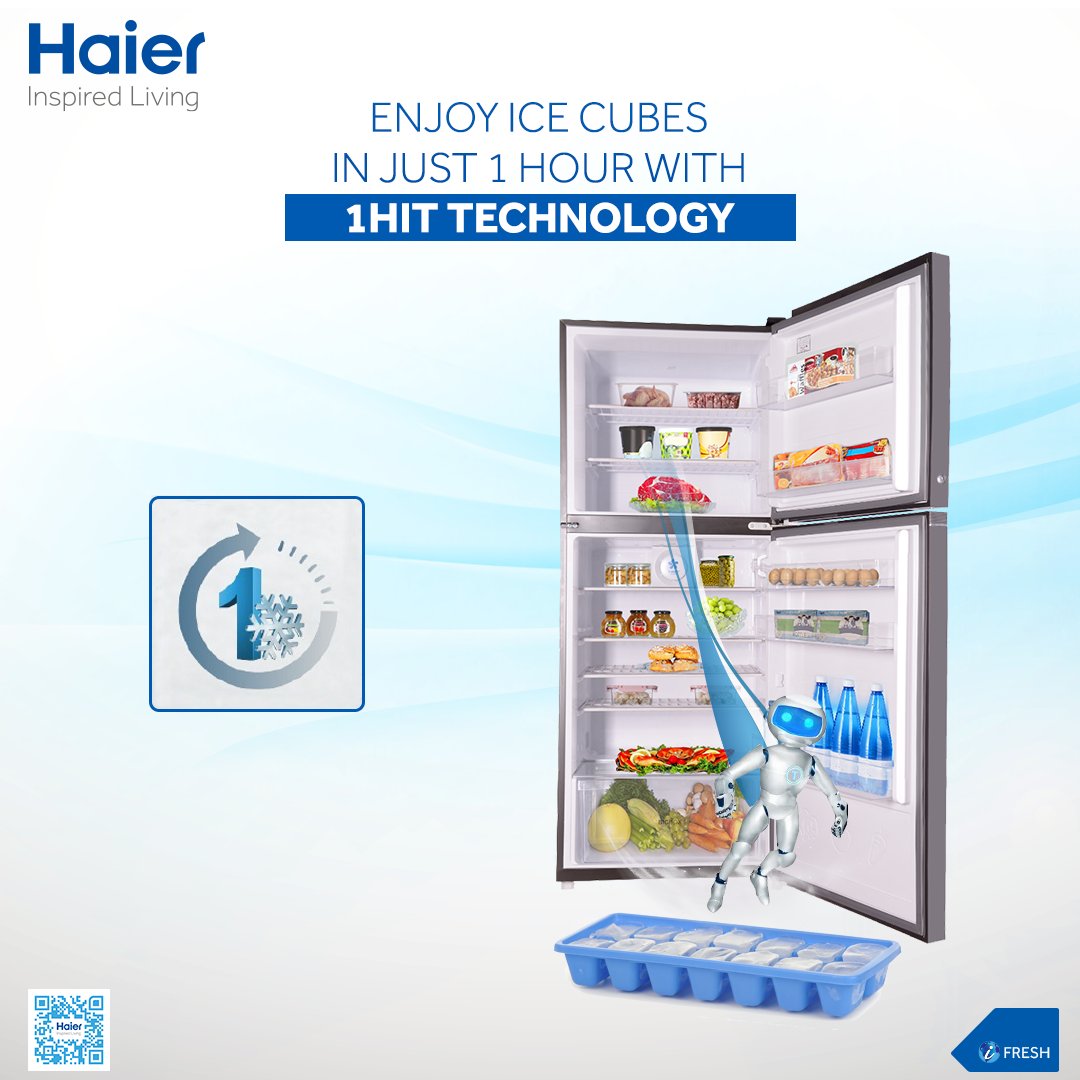 HaierPakistan's tweet image. Haier Turbo Cool provides you instant cooling with 1HIT Technology so that you can get ice cubes in just 1 hour!

Switch to better. Switch to Haier.

Visit: bit.ly/3pLDSMq

#RealFreshnessExpert #Haier #HaierRefrigerators