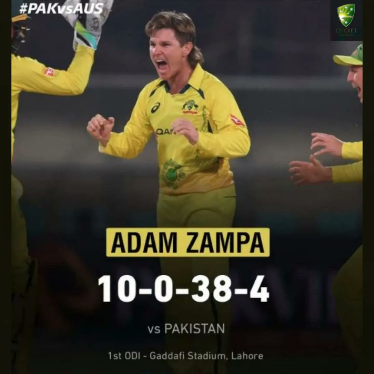 SportsRAEx's tweet photo. 🇦🇺 #Australia vs 🇵🇰 #Pakistan, 1st ODI
🇦🇺 #AUS 3️⃣1️⃣3️⃣/0️⃣7️⃣ (50)
🇵🇰 #PAK 2️⃣2️⃣5️⃣/1️⃣0️⃣ (45.2)
🇦🇺 Australia won by 8️⃣8️⃣ runs
PLAYER OF THE MATCH
@travishead34 1️⃣0️⃣1️⃣ (72) 12/03
#AUSvsPAK #PAKvsAUS #AusVsPakTest #TestMatch #Cricket #CricbuzzChatter #Cricket #Cricketball https://t.co/usmC0ZHLSl