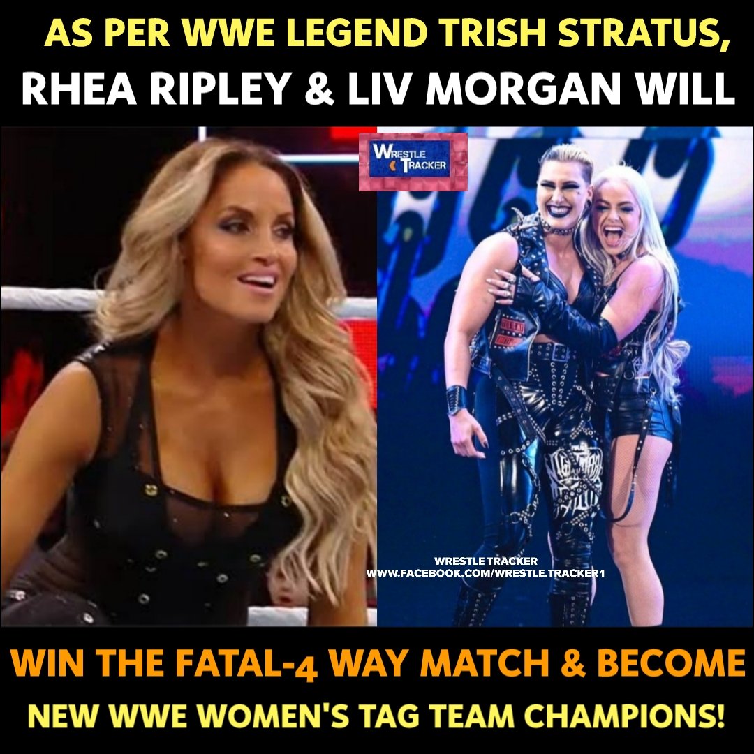 RT @wrestletracker1: Trish Stratus makes her pick!

#WrestleMania #LivMorgan https://t.co/7DUcHvjaGB