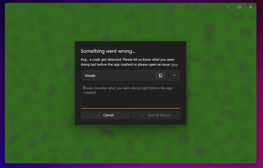 UWPX_APP's tweet photo. [April 2022] OMEMO and Crashes
Beta 7 (v.0.41.0.0) of @UWPX_APP has been released and should be available soon on the MS Store!
GitHub: https://t.co/QCIOpfwEYu
MS Store: https://t.co/DFglM5FXnd

Including a new way to report crashes. https://t.co/fLnHgCRIJ9
