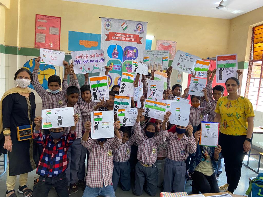 #ELC #activities  #school #Delhi #students #posterdesign #voterawareness #Contest #art #Awareness #competition  #novotertobeleftbehind #chalovoterbanehum