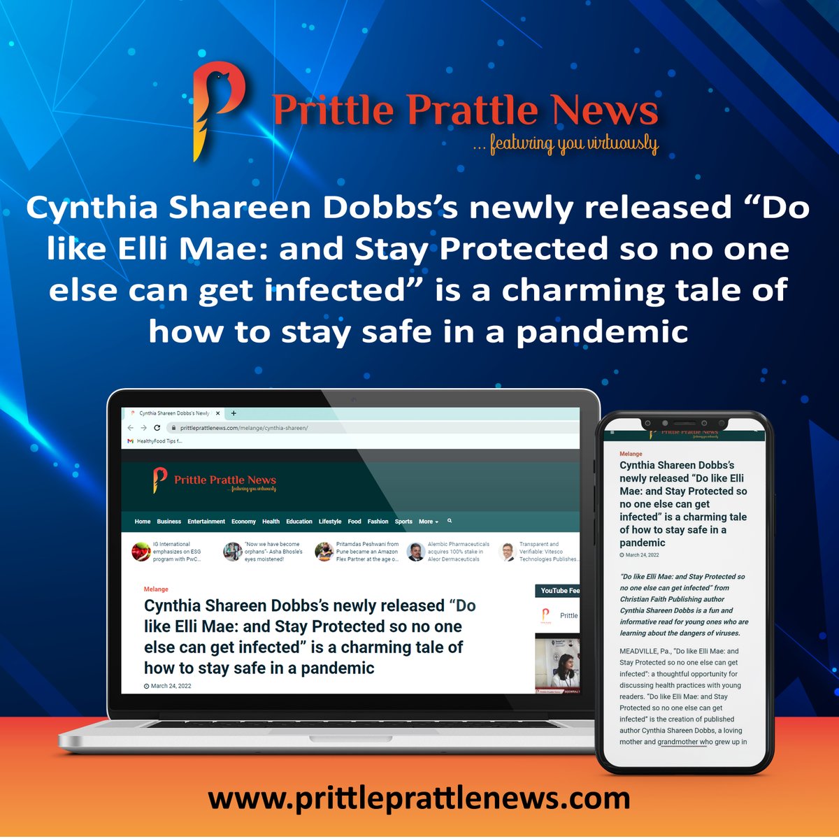 prittle_prattle's tweet photo. Cynthia Shareen Dobbs’s newly released “Do like Elli Mae: and Stay Protected so no one else can get infected” is a charming tale of how to stay safe in a pandemic #cynthia #shareen #dobbs #released #charming #infected 
https://t.co/jTEYMSdzlc https://t.co/wLt5twXsze