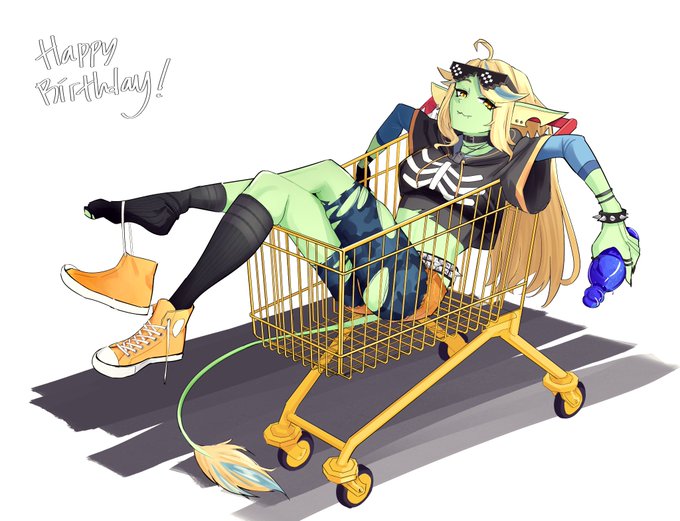 無名の方からのご依頼でした。 @gomigoblin  さん、Happy birthday!
#Vtuber #ENvtuber #goblin #gomigoblinart 