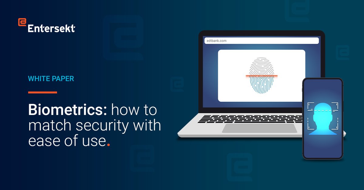 Entersekt's tweet photo. Explore the strengths and weaknesses of #biometric #authentication. Learn where it works well and where opportunities exist to augment it with additional #fraudprevention measures. Download the whitepaper 👉 https://t.co/xv4HV3aymC
#passwordless #strongauthentication https://t.co/kFAg7lYk1X