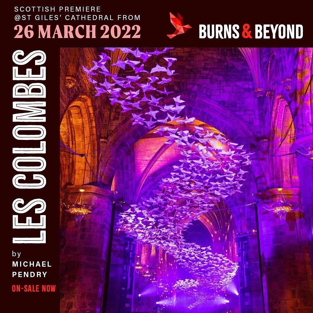 burnsandbeyond's tweet photo. Tonight we present a very special event beneath the Les Colombes:
The Choir of @StGilesHighKirk - Wings of Peace
Tonight - 7.30pm (Doors 7pm)
Tickets £12.50 (inc. fees) - All proceeds from this event donated to the @decappeal 
https://t.co/ewJl4ErTZZ https://t.co/1doPEp0mis