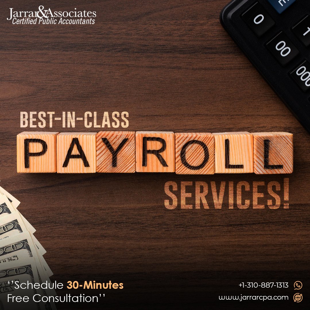 JarrarCPA's tweet photo. 👉With the support of Jarrar &amp; Associates, the best in the market when it comes to Payroll services, you can overcome the challenge of regular payroll updates - from tax to regulatory changes.

#payrollservices #financialreport #financialanalysis #businessfinance #finances https://t.co/FQ1GeoNLs2