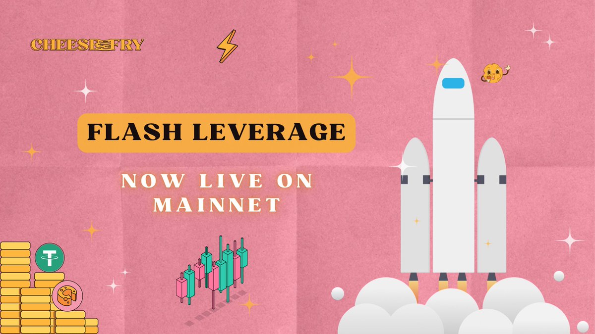 📣 #CHFRY’s #FlashLeverage is now LIVE on #Ethereum mainnet🚀 🚀 🚀

Time to open leveraged positions on the cheapest and 100% decentralized leverage trading tool and claim rewards from the pool of 3,000 $CHEESE and 1,000 $USDT every fortnight 💰

#LFG ⤵️
chfry.finance/#/long
