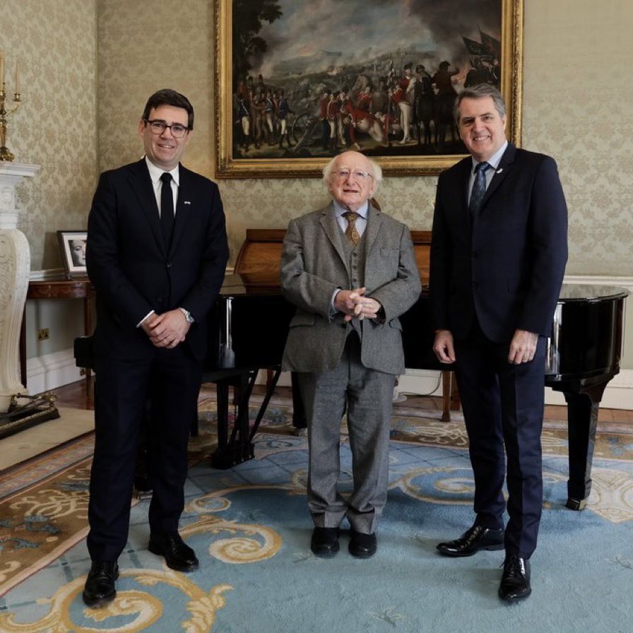AndyBurnhamGM's tweet photo. Just back from a highly-successful trade mission to Dublin and Belfast with a 50-strong GM delegation including 8 of our businesses.

We’re now well set up for a new era of cooperation between the North West of England &amp; Ireland north and south.

Thanks all for the warm welcome🙏🏻 https://t.co/P64n836Hcv