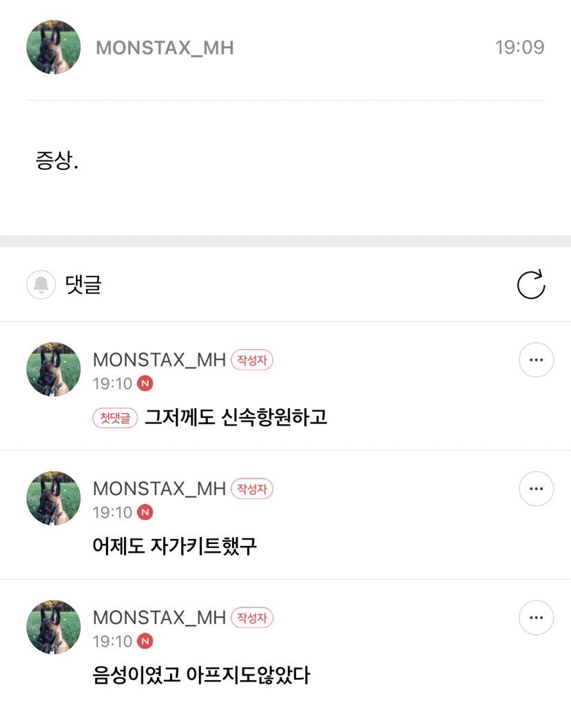 이와중에 소식 전하러 오는 방식이 제각각이라 아주 흥미로워 ,, 다들 아푸지마러 ( o̴̶̷᷄ o̴̶̷᷅ )