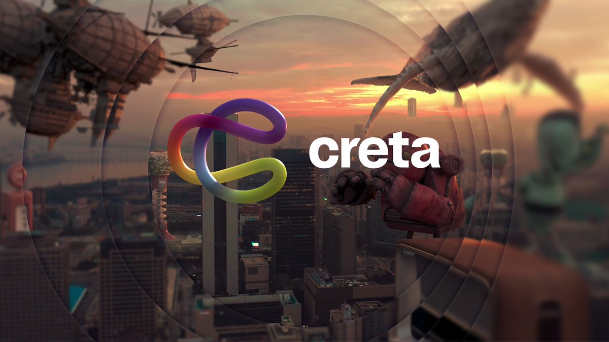 CRETA_WORLD's tweet photo. What is CRETA? 
An ever evolving next-gen #metaverseGame production platform based on a revolutionary original #blockchain  technology. https://t.co/mxLoHjNR92