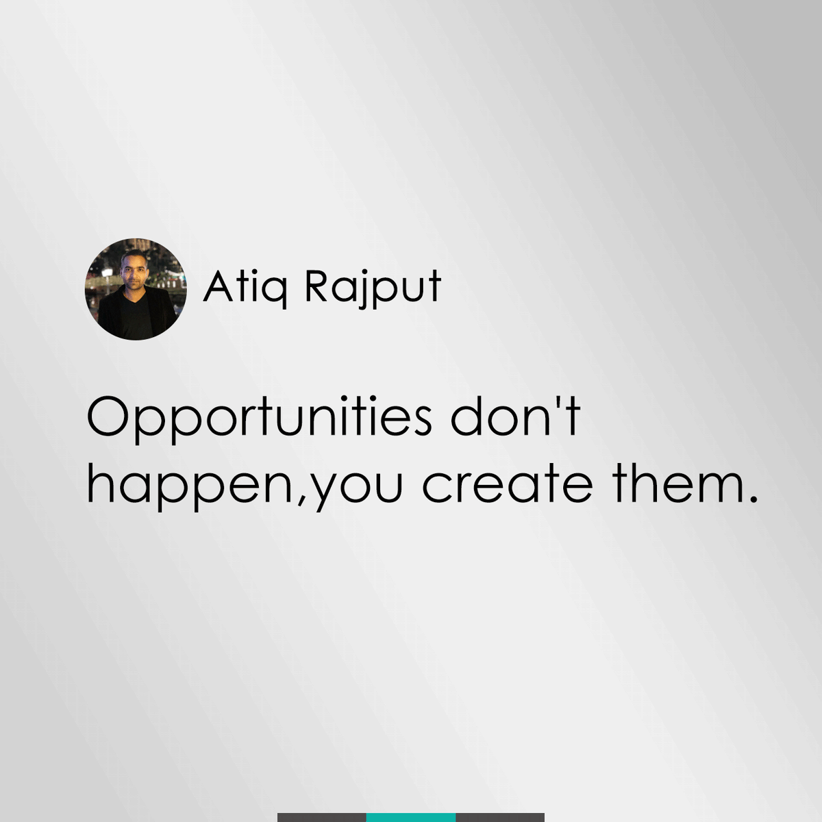 atiqsenseflow's tweet photo. Excuses will always be there for you. Opportunity won’t, so go grab or build one ...!

#creativity #goals #motivation https://t.co/FFEYd0jEHu