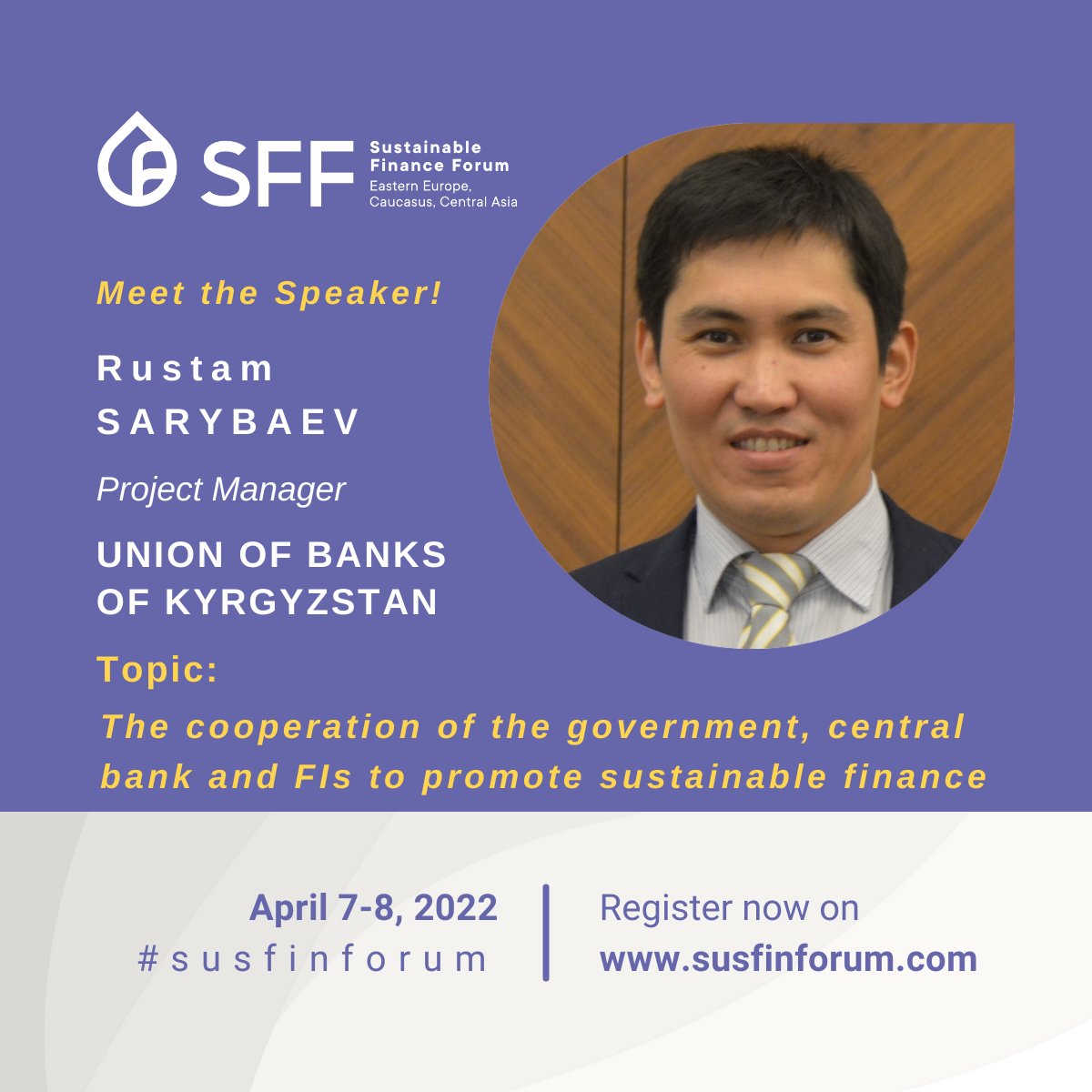 Welcome to the Sustainable Finance Forum Eastern Europe, Caucasus, Central Asia 2022!
---
📘 Forum Brochure: lnkd.in/eJjFKPy
➡️ Event on LinkedIn: ow.ly/mYB850HYChk
#susfinforum #greenfinance #sustainablefinance #easterneurope #caucasus #centralasia
