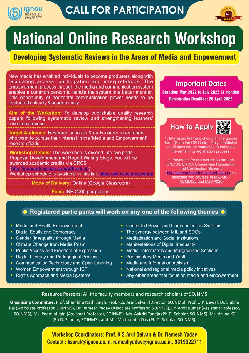National Online Research Workshop
