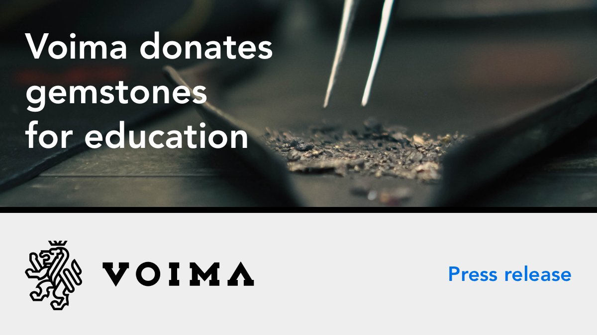 VoimaGold's tweet photo. Voima, together with Namu Jewellery,  donated around 200 synthetic gemstones for education, contributing to the training of new precious metals talents. Read more from our press release here: https://t.co/ZErcU9KTVU
#supporteducation #voimagold https://t.co/7dZhC5LDB8