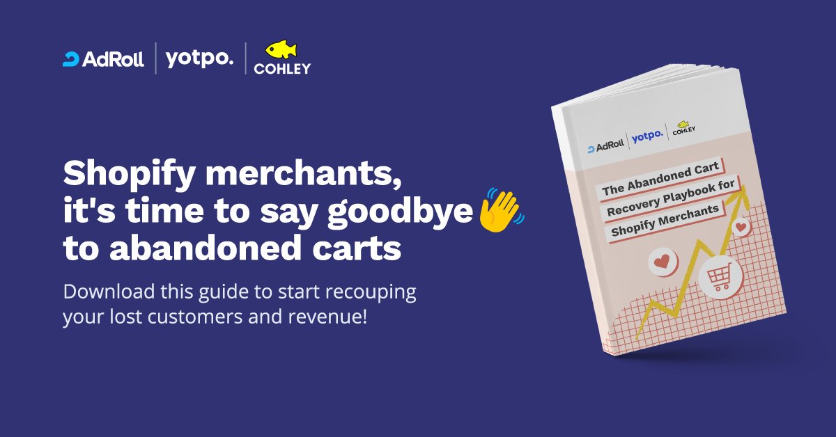 AdRoll's tweet photo. Did you know? 💡
Nearly 70% of online shopping carts are left abandoned 🛒 🌵
Want to learn how to keep getting those carts to the finish line?
➡️ Download this guide now: https://t.co/Qag5Jdhi4w
#ecommercetrend #shopify #digitalmarketing #abandonedcarts #thoughtleadership https://t.co/G64Krhj06L