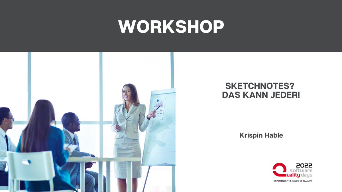 17.5 ist Workshop-Tag! 

Jetzt im Programm ansehen: software-quality-days.com/konferenz/prog… 
oder direkt buchen 
software-quality-days.com/teilnehmer/tic…

#swqd #swqd2022 #conference #softwarequality #softwareconference