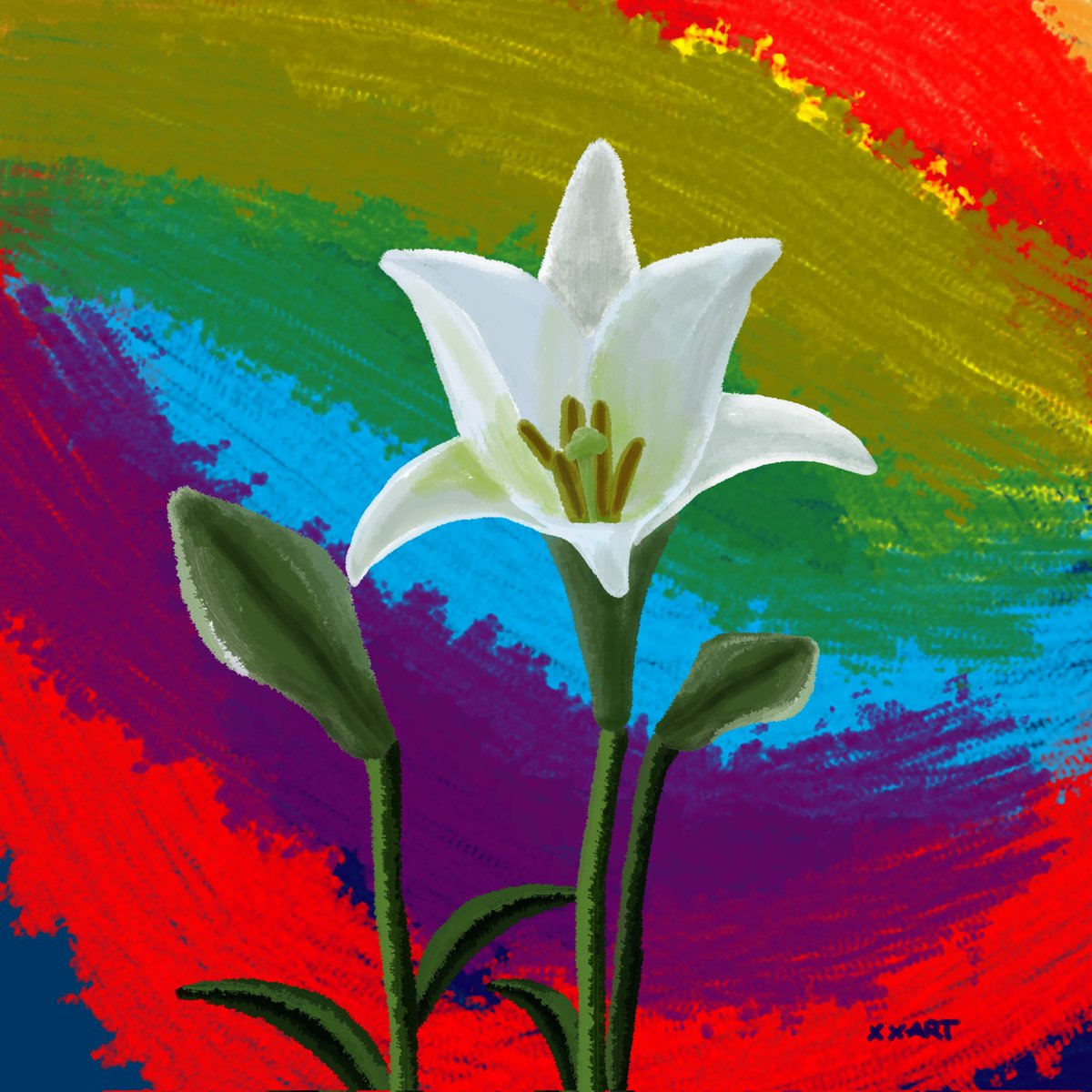 Mamamavlogs's tweet photo. White is a symbol of purity.  It is more prominent if it stands near all colors, it can combine all colors, that is white. #white #whiteflower #lilyflower #nft #NFTartists #NFTProject #NFTCollection #painting #drawing #artist #painter @opensea #Flowers #colorpaint https://t.co/wihPaLbqE2
