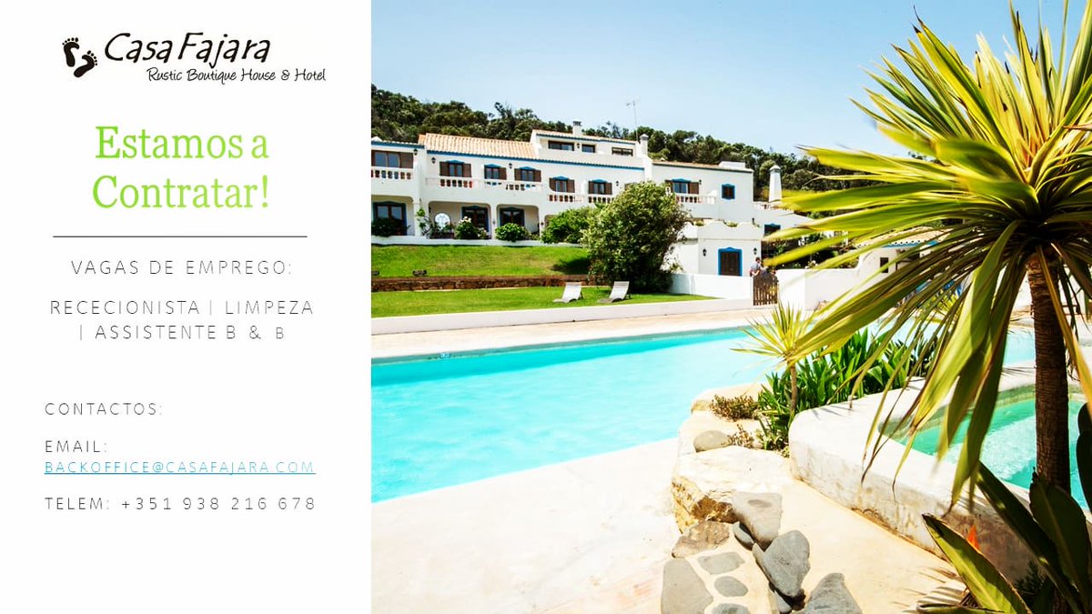 casafajara's tweet photo. ‼️JOB VACANCIES ‼️

Ever dreamt of working in Portugal"s Algarve?

We are building our team for the summer season.

#Portugal #JobAlert #jobs #hiring #recruitment https://t.co/Vxz6AmtLhq https://t.co/yhDQz0BkVk
