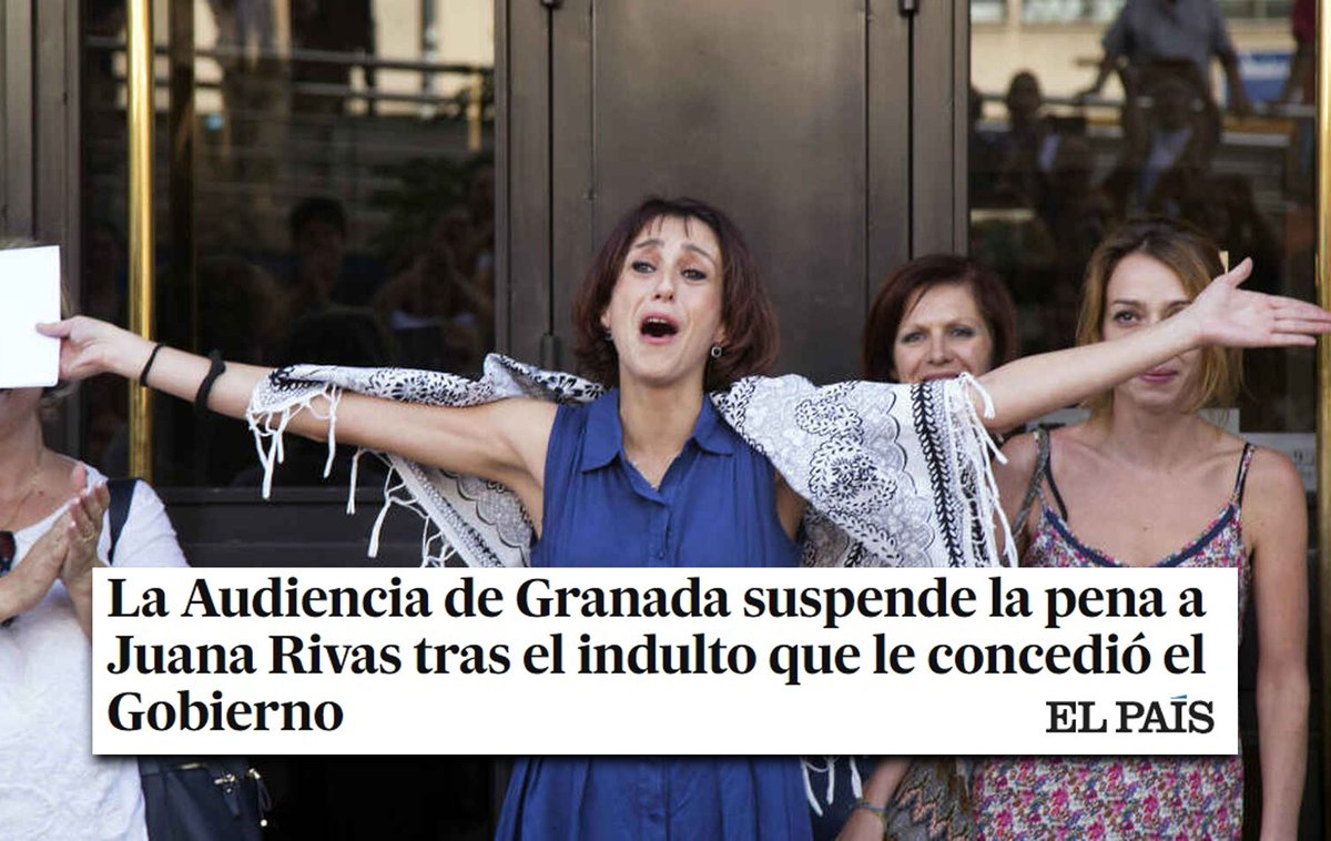 Juana Rivas no cumplirá la condena que le queda y podrá ver a sus hijos después de haberles secuestrado, de que uno sufriera abusos bajo su custodia y de haber destrozado la vida de un hombre inocente. 

Porque es mujer.