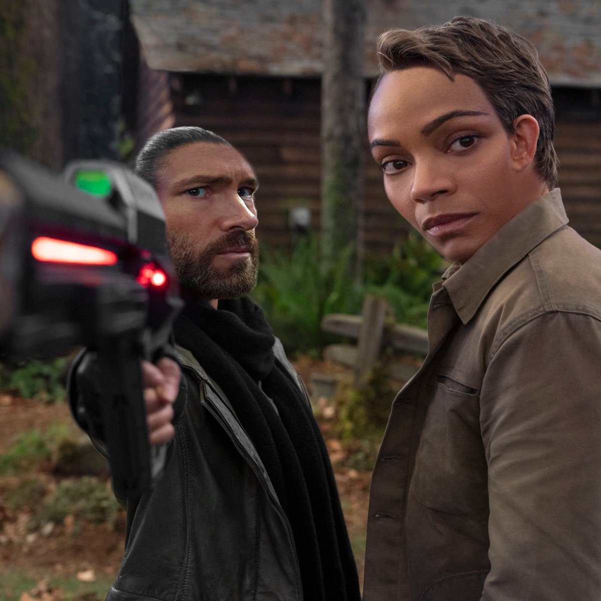 QtsGameQuest's tweet photo. Well, running into his young self is the least of RYAN'S PROBLEMS. @VancityReynolds @zoesaldana #bootywave https://t.co/9VUlDZGOlA